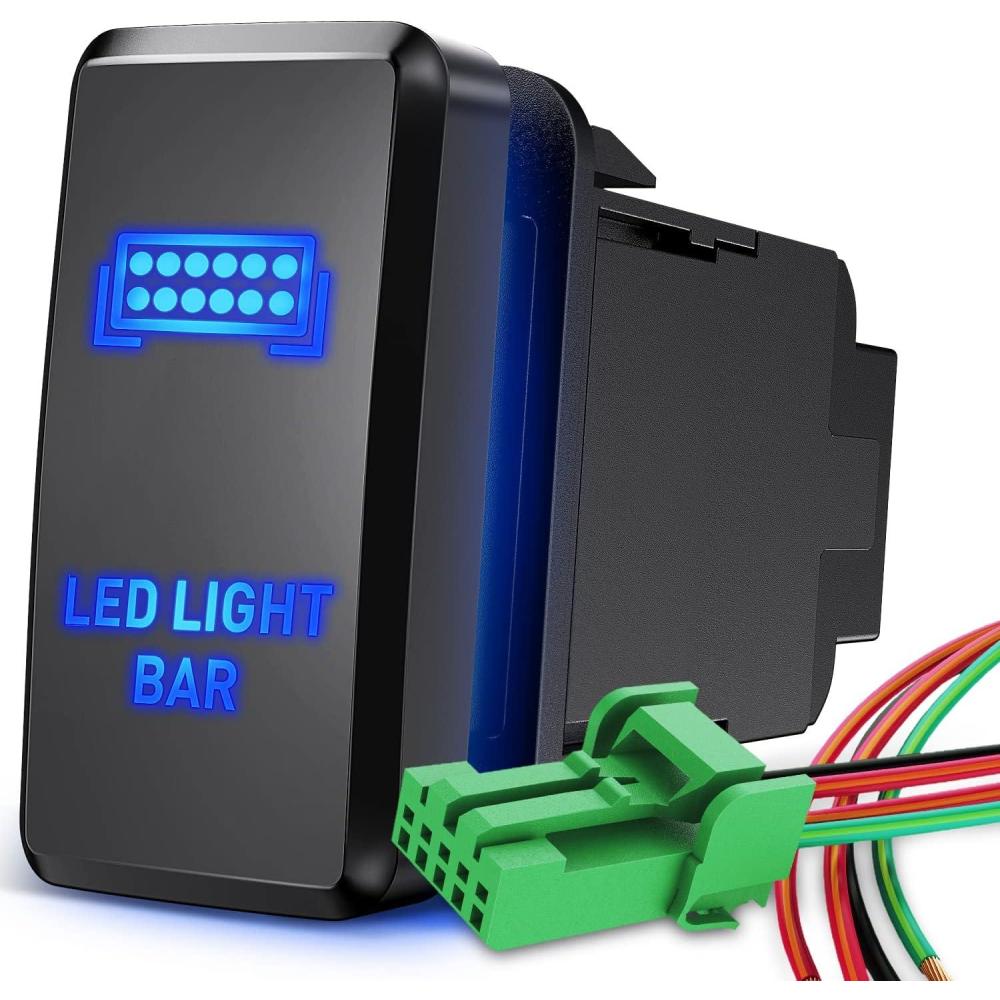 imageNilight Rocker Switch Style USB Outlet Socket LED Voltmeter 12V PD Type C and QC 30 Outlets Car Using 154quot x 083quot Replacement with Inline Fuse for Tacoma Tundra 4Runner FJ Cruiser Hilux FortunerLED LIGHT BAR