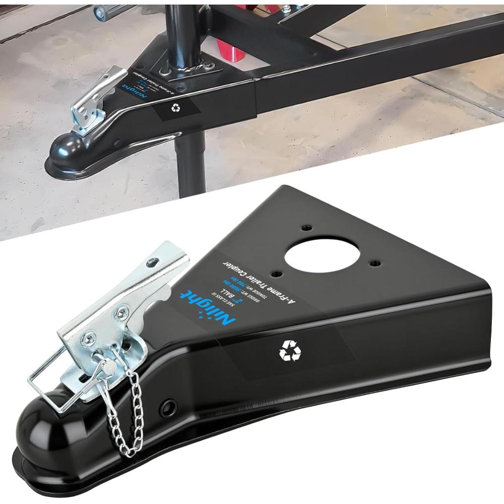 imageNilight Tow Bar with Safety Chains Coupler Fits 2Inch Hitch Ball 5500 lbs Towing Capacity 41in Opening Width BumperMounted Universal Towing Bar for RV Car Trailer Truck Alloy Steel2AFrame 5000Lbs