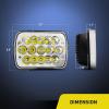 Nilight – 20015H LED Headlights 2Pcs 45w 7×6 5×7 Rectangular Hi/Lo LED Sealed Beam H6054 6053 6052 5054 Headlamp Replacement for Jeep Wrangler YJ XJ MJ Chevy(2Pcs 5×7 Silver)