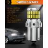 Nilight 1156 LED Bulb Super Bright 4014 63SMD LED Replacement for Reverse Backup Parking Tail Brake DRL Turn Signal Light,BA15S 7506 1003 1141 P21W,2 PCS(White 1156)