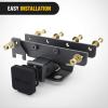 Nilight 2 Inch Rear Bumper Tow Trailer Hitch Receiver Kit Compatible for 2018 2019 2020 2021 2022 2023 2024 2025 Wrangler JL JLU 4 Door and 2 Door Unlimited (Exclude JK Models)(JL 2018-2025 Tow Hitch Receiver)
