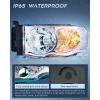 Nilight 2002 2003 2004 2005 Ram 1500 2500 3500 Headlight Assembly Chrome Housing Amber Corner Clear Lens Headlamp Replacement Driver and Passenger Side 2 Pack(Chrome Housing+ Clear Reflector)