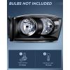 Nilight 2007 2008 2009 Dodge Ram Headlight Assembly 2 Pack Compatible with 2006-2008 Dodge Ram 1500 2006-2009 Dodge Ram 2500 3500 Headlamp Replacement Driver and Passenger Side(Black Housing +Clear Reflector)