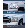 Nilight 2007 2008 2009 Dodge Ram Headlight Assembly 2 Pack Compatible with 2006-2008 Dodge Ram 1500 2006-2009 Dodge Ram 2500 3500 Headlamp Replacement Driver and Passenger Side(Chrome Housing + Amber Reflector w/Taillight)