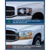 Nilight 2007 2008 2009 Dodge Ram Headlight Assembly 2 Pack Compatible with 2006-2008 Dodge Ram 1500 2006-2009 Dodge Ram 2500 3500 Headlamp Replacement Driver and Passenger Side(Black Housing + Amber Reflector w/Taillight)