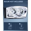 Nilight 2007 2008 2009 Dodge Ram Headlight Assembly 2 Pack Compatible with 2006-2008 Dodge Ram 1500 2006-2009 Dodge Ram 2500 3500 Headlamp Replacement Driver and Passenger Side(Chrome Housing +Clear Reflector)