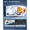 Nilight 2007 2008 2009 Dodge Ram Headlight Assembly 2 Pack Compatible with 2006-2008 Dodge Ram 1500 2006-2009 Dodge Ram 2500 3500 Headlamp Replacement Driver and Passenger Side(Chrome Housing +Amber Reflector)
