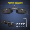 Nilight 2PCS Magnetic Base LED Light Bar Mounting Brackets, Powerful Sucker Holder for Bottom-Mounted Offroad Work Auxiliary Lamps Mounts on Hood A-Pillar(2Pcs Strong Magnetic Base)