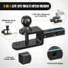 Nilight 3 in 1 ATV UTV Multi Hitch Mount with 1-7/8 inch Ball Hitch Rated 2000 LBS Fits 1-1/4 Inch Receiver Winch Strap Loop Rated 5000 LBS(1.25″ Hitch Receiver with 1-7/8″ Ball)
