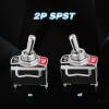 Nilight 5PCS LED Toggle Switch ON Off 12V 30A Blue LED Lighted Metal Switch Heavy Duty SPST 3 Pin Rocker Switch 12mm Mounting Hole for Automotive Cars Trucks Boats Racing Cars,2 Years Warranty(2Pin Toggle Switch-5Pack)
