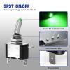 Nilight 5PCS LED Toggle Switch ON Off 12V Blue Lighted Aircraft Safety Cover Heavy Duty 20A SPST 3 Pin Rocker for Automotive Cars Trucks Boats Racing Cars,2 Years Warranty(3PCS LED Switch Green)