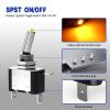 Nilight 5PCS LED Toggle Switch ON Off 12V Blue Lighted Aircraft Safety Cover Heavy Duty 20A SPST 3 Pin Rocker for Automotive Cars Trucks Boats Racing Cars,2 Years Warranty(3PCS LED Switch Amber)