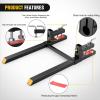 Nilight 60″ 4000lbs Clamp on Pallet Forks Heavy Duty with Adjustable Stabilizer Bar for Loader Bucket Skid Steer Tractor
