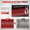 Nilight ATV UTV Electric Winch 12V 4500 lb Winches for Towing Trailer Truck Jeep Off Road Portable Waterproof IP67 Winch with Synthetic Rope Wireless & Wired Remote Control Hawse Fairlead Mount Plate(12000 lbs w 3-in-1 remote)