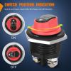 Nilight Battery Disconnect Switch 50A Master Disconnect Isolator 12V-48V On Off Power Cutoff Switch Waterproof Heavy Duty for Marine Boat Car RV ATV UTV Yacht, 2 Years Warranty(On-Off Switch 200A)