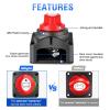 Nilight Battery Disconnect Switch 50A Master Disconnect Isolator 12V-48V On Off Power Cutoff Switch Waterproof Heavy Duty for Marine Boat Car RV ATV UTV Yacht, 2 Years Warranty(On-Off Switch 275A)