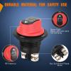 Nilight Battery Disconnect Switch 50A Master Disconnect Isolator 12V-48V On Off Power Cutoff Switch Waterproof Heavy Duty for Marine Boat Car RV ATV UTV Yacht, 2 Years Warranty(On-Off Switch 100A)