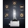Nilight D1S HID Headlight Bulb, 6000K Diamond White D1S Bulb Super Bright High Low Beam Xenon Headlights Replacement, 2-Pack