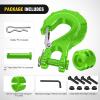 Nilight Forged Steel Winch Hook 3/8″ Grade 70 Safety Latch Winch Cable Hook Stopper & Clevis Slip Hook Sets, Included Allen Wrench,Max 35,000 lbs,Black(Green)