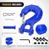 Nilight Forged Steel Winch Hook 3/8″ Grade 70 Safety Latch Winch Cable Hook Stopper & Clevis Slip Hook Sets, Included Allen Wrench,Max 35,000 lbs,Black(Blue)