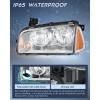 Nilight Headlight Assembly Compatible with 2006 2007 2008 2009 2010 Dodge Charger Black Housing Amber Reflector Clear Lens Headlights Replacement Bumper Lamp Set Driver and Passenger Side(Chrome Housing+ Amber Reflector)