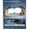 Nilight Headlight Assembly Compatible with 2006 2007 2008 2009 2010 Dodge Charger Smoke Housing Amber Reflector Clear Lens Headlights Replacement Bumper Lamp Set Driver and Passenger Side