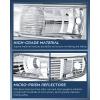Nilight Headlight Assembly for 1999 2000 2001 2002 Chevy Silverado Avalanche 1500 1500HD 2500 2500HD 3500 Chevrolet Tahoe Suburban Replacement Headlamp Housing Bumper Lights Set(Silver Chrome Housing+ Clear Reflector)