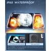 Nilight Headlight Assembly for 2001 2002 2003 2004 2005 2006 2007 2008 2009 2010 2011 Ford Ranger Replacement Headlamp Chrome Housing Clear Reflector(Black Housing + Clear Reflector)