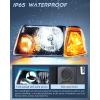 Nilight Headlight Assembly for 2001 2002 2003 2004 2005 2006 2007 2008 2009 2010 2011 Ford Ranger Replacement Headlamp Chrome Housing Clear Reflector(Black Housing + Amber Reflector)