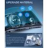 Nilight Headlight Assembly for 2004 2005 2006 2007 2008 Ford F150 Pickup /2006-2008 Lincoln Mark LT Passenger Driver Side Black Housing Clear Reflector Lens Headlamp Replacement(Black Housing+ Clear Reflector)