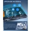 Nilight Headlight Assembly for 2004 2005 2006 2007 2008 Ford F150 Pickup /2006-2008 Lincoln Mark LT Passenger Driver Side Black Housing Clear Reflector Lens Headlamp Replacement(Black Housing+ Amber Reflector)