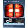 Nilight Headlight Assembly for 2007 2008 2009 2010 2011 2012 2013 Silverado 1500 2007-2014 Silverado 2500HD 3500HD Replacement Headlamp Black Housing Clear Reflector(Dark Red-Pair)