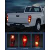 Nilight Headlight and Taillight Assembly Combo Compatible with 2004 2005 2006 2007 2008 2009 2010 2011 2012 Chevy Colorado GMC Canyon OE Style Black Housing Amber Reflector with Red Tail Light(Passenger Side)