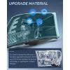 Nilight Headlight and Taillight Assembly Combo Compatible with 2009 2010 2011 2012 2013 2014 2015 2016 2017 2018 Dodge Ram for Quad Models Chrome Housing Amber Reflector with Red Housing Tail Light(Black Housing + Clear Reflector)