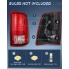 Nilight Headlight and Taillight Assembly Combo Compatible with 2009 2010 2011 2012 2013 2014 2015 2016 2017 2018 Dodge Ram for Quad Models Chrome Housing Amber Reflector with Red Housing Tail Light(LED Red)