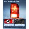 Nilight Headlight and Taillight Assembly Combo Compatible with 2009 2010 2011 2012 2013 2014 2015 2016 2017 2018 Dodge Ram for Quad Models Chrome Housing Amber Reflector with Red Housing Tail Light(Red-Passenger Side)