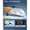 Nilight Headlights Assembly for 2012 2013 2014 2015 Honda Civic Sedan 4-Door 12 13 Civic Coupe 2-Door Black Housing Headlamp(Chrome Housing+ Amber Reflector)