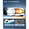 Nilight Headlights for 2002 2003 2004 2005 Ram 1500 2500 3500 Truck Black Housing Clear Corner,Headlight Assembly Replacement kit,Driver and Passenger Side,2 Pack(Black Housing + Clear Reflector DRL)