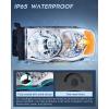Nilight Headlights for 2002 2003 2004 2005 Ram 1500 2500 3500 Truck Black Housing Clear Corner,Headlight Assembly Replacement kit,Driver and Passenger Side,2 Pack(Chrome Housing + Amber Reflector)