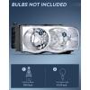 Nilight Headlights for 2002 2003 2004 2005 Ram 1500 2500 3500 Truck Black Housing Clear Corner,Headlight Assembly Replacement kit,Driver and Passenger Side,2 Pack(Chrome Housing+ Clear Reflector)