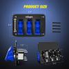 Nilight Ignition Switch Panel 12V 2 in 1 Rocker with Engine Push Button Toggle Switches with Relay Wiring Harness LED for RV Truck Racing Car Boat Marine Trailer(Blue 3 Gang)