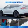 Nilight Mud Flaps for Tesla Model 3 Highland 2024 2025, No Drilling Precision Fit Exterior Accessories Heavy-Duty Splash Guards Protection, Front & Rear Set(2022-2025 Model X)