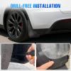 Nilight Mud Flaps for Tesla Model 3 Highland 2024 2025, No Drilling Precision Fit Exterior Accessories Heavy-Duty Splash Guards Protection, Front & Rear Set(2020-2025 Model Y)