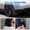 Nilight Mud Flaps for Tesla Model 3 Highland 2024 2025, No Drilling Precision Fit Exterior Accessories Heavy-Duty Splash Guards Protection, Front & Rear Set(2022-2025 Model X)