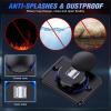 Nilight Quick USB Outlet Socket 12V 24V Dual USBs Connector 5V 4.8A Car Outlets with Waterproof Cover Rotating Cap LED Light for Cars Trucks Motorcycle RVs Campers(Dual USB)