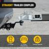 Nilight Straight Trailer Coupler with Security Latch&Chain for 1-7/8 Inch Hitch Ball, 2-Inch Channel,2000 LBS, Heavy Duty Trailler Tongue Coupler for Station Wagon, Truck, Bolted & welded installation(1-7/8″x3″/2000Lbs)