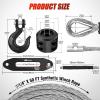 Nilight Synthetic Winch Rope Kit, 1/4 Inch x 50 Feet Winch Line Cable for ATV UTV Offroad, 10000 lbs Gray Winch Cable Ropes with Winch Fairlead+ Forged 35000lb Winch Hook+ Rubber Stopper Safety Strap
