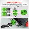 Nilight Winch Stopper for ATV UTV Truck SUV Winch Cable Hook Rubber Stopper 2 Pack Protect Towing Hook Synthetic Rope Winch Accessories Rope Line Saver with Stainless Steel Screws Allen Wrenc, Green(Green)