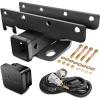 Nilight – JK-61A 2″ inch Rear Bumper Tow Trailer Hitch Receiver Kit, Compatible for 2007-2018 Jeep Wrangler JK 4 Door & 2 Unlimited, w/4-Pin Wiring Harness (Exclude JL Models)