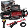 Nilight 12000lbs Electric Winch 12V Waterproof IP68 for Trailer Jeep ATV UTV Truck SUV Towing Portable Winches with Synthetic Rope 3-IN-1 Smart Remote(12000 lbs w 3-in-1 remote)